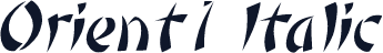 Orient1 Italic
