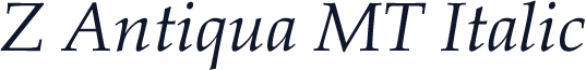 Z Antiqua MT Italic