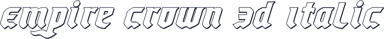 Empire Crown 3D Italic