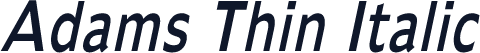 Adams Thin Italic