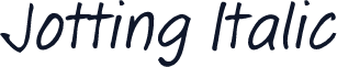 Jotting Italic