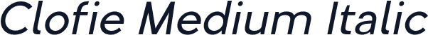 Clofie Medium Italic
