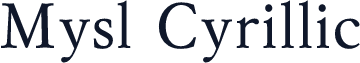 Mysl Cyrillic