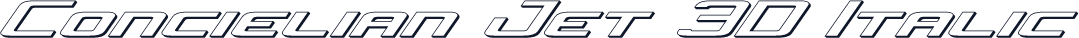 Concielian Jet 3D Italic