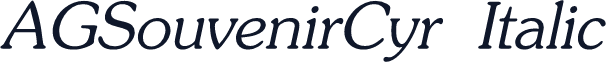 AGSouvenirCyr Italic