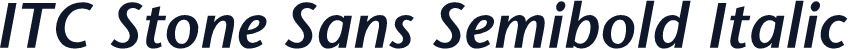 ITC Stone Sans Semibold Italic