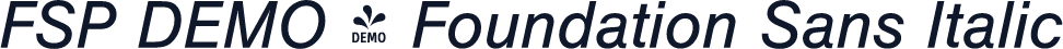 FSP DEMO - Foundation Sans Italic