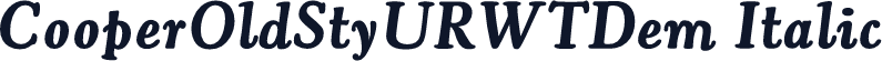 CooperOldStyURWTDem Italic