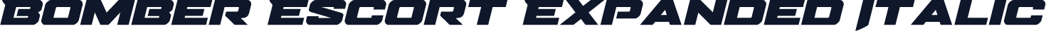 Bomber Escort Expanded Italic