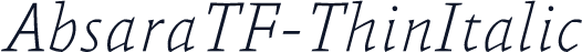 AbsaraTF-ThinItalic