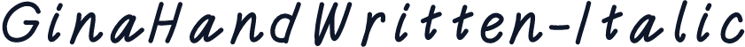 GinaHandWritten-Italic