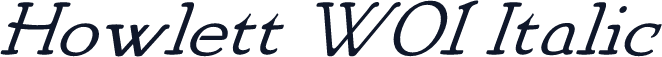 Howlett W01 Italic