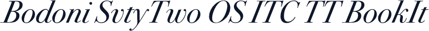 Bodoni SvtyTwo OS ITC TT BookIt