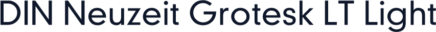 DIN Neuzeit Grotesk LT Light