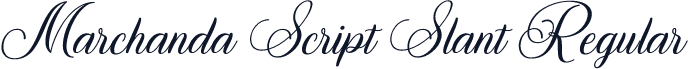 Marchanda Script Slant Regular