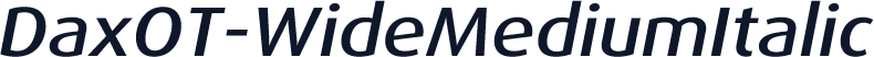 DaxOT-WideMediumItalic