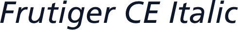 Frutiger CE Italic