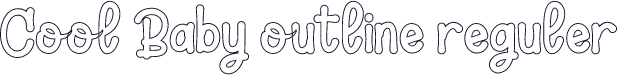Cool Baby outline reguler