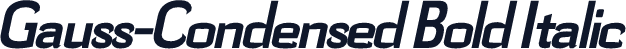 Gauss-Condensed Bold Italic