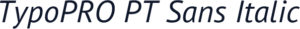 TypoPRO PT Sans Italic