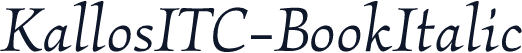 KallosITC-BookItalic