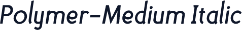 Polymer-Medium Italic
