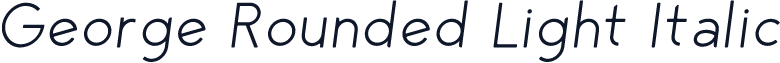 George Rounded Light Italic