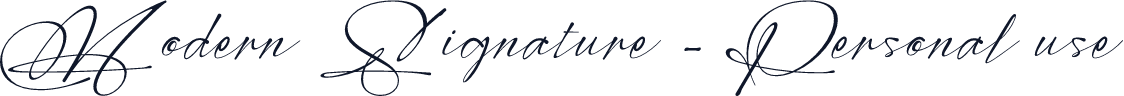Modern Signature - Personal use