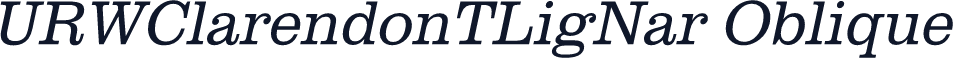 URWClarendonTLigNar Oblique
