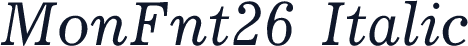 MonFnt26 Italic