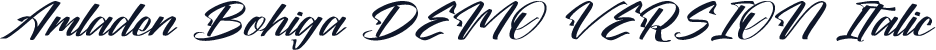 Amladen Bohiga DEMO VERSION Italic