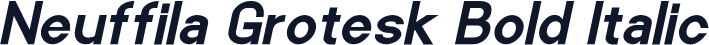 Neuffila Grotesk Bold Italic