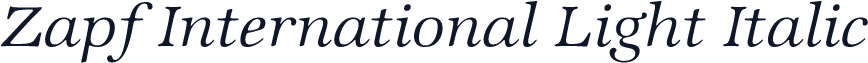 Zapf International Light Italic