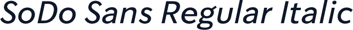 SoDo Sans Regular Italic