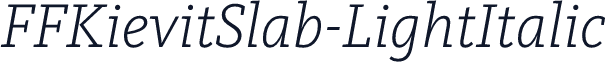 FFKievitSlab-LightItalic
