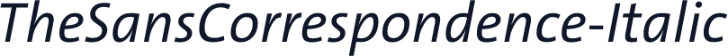 TheSansCorrespondence-Italic