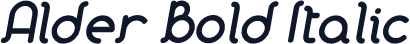 Alder Bold Italic