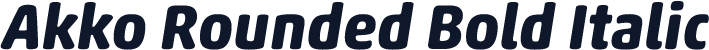 Akko Rounded Bold Italic