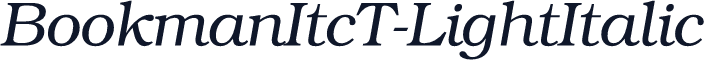 BookmanItcT-LightItalic