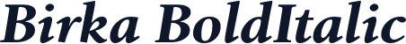 Birka BoldItalic
