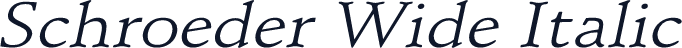 Schroeder Wide Italic