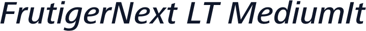 FrutigerNext LT MediumIt
