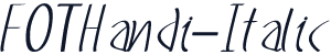 FOTHandi-Italic