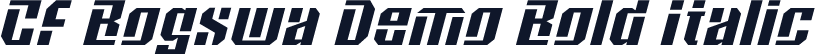 CF Bogswa Demo Bold Italic