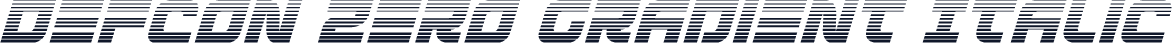 Defcon Zero Gradient Italic