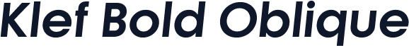 Klef Bold Oblique