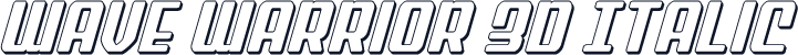 Wave Warrior 3D Italic