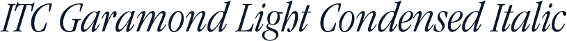 ITC Garamond Light Condensed Italic