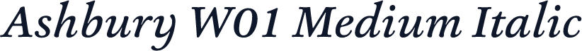 Ashbury W01 Medium Italic