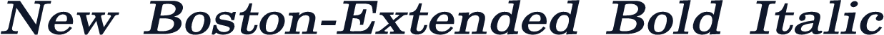 New Boston-Extended Bold Italic
